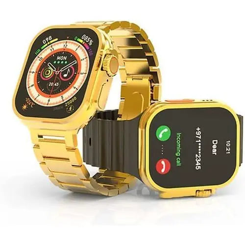 7 in 1 Ultra gold smart Watch Health,GPS, NFC, and Wireless Charging