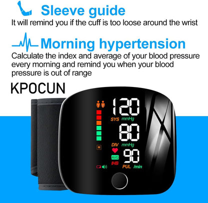 Digital Wrist Blood Pressure Monitor – Full Screen Display