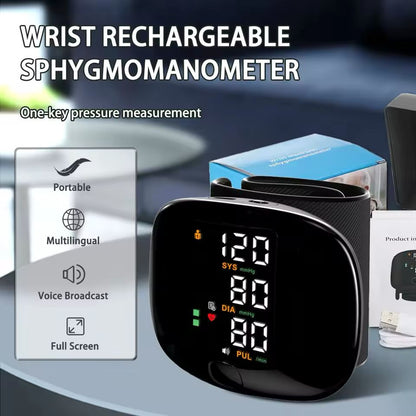 Digital Wrist Blood Pressure Monitor – Full Screen Display