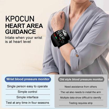 Digital Wrist Blood Pressure Monitor – Full Screen Display