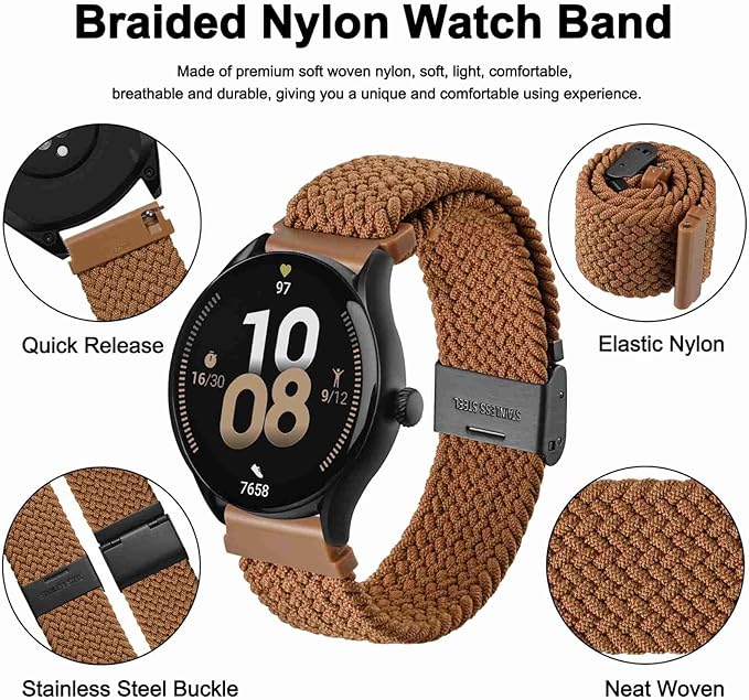 Luxury Branded Round Smart watch with Loop Strap